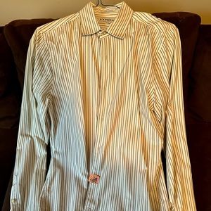 Men’s Express Extra Slim Fit Button Down Shirt Size Large Neck Size 16-16 1/2